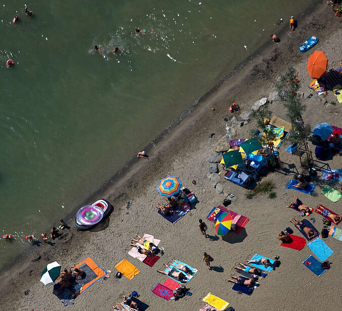 Strandbad Fischbach von oben