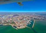 Friedrichshafen von oben aus dem Zeppelin